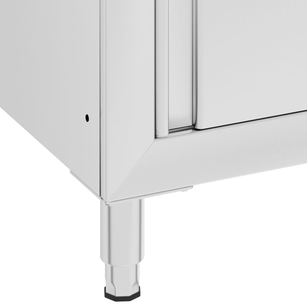 Gastro kitchen cabinet with stainless steel draining board