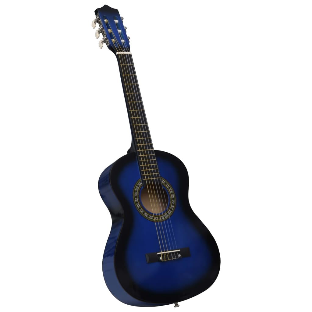 Classical guitar for beginners and children with bag blue 1/2 34"