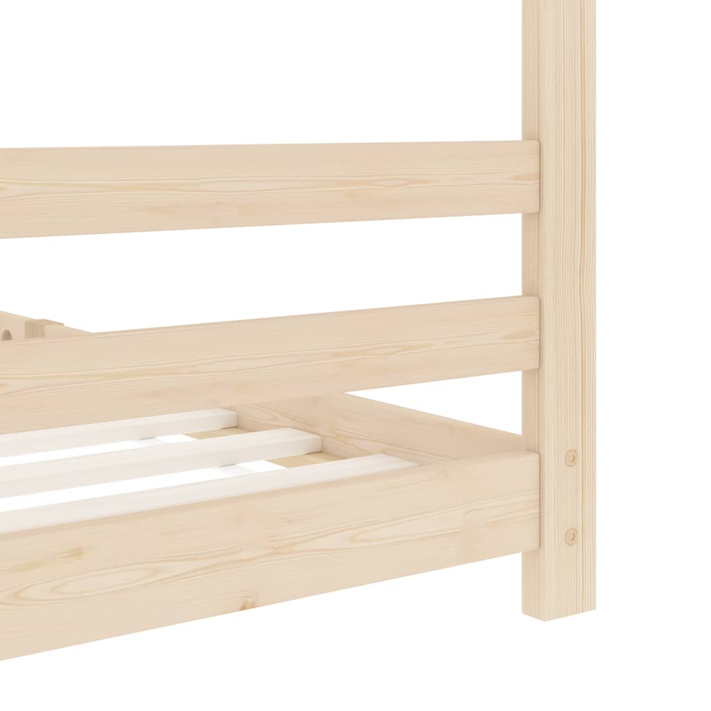 Children's bed frame solid pine wood 90x200 cm