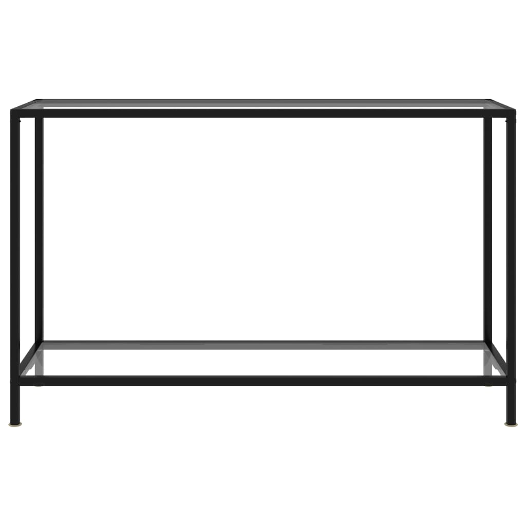 Console table transparent 120x35x75 cm tempered glass