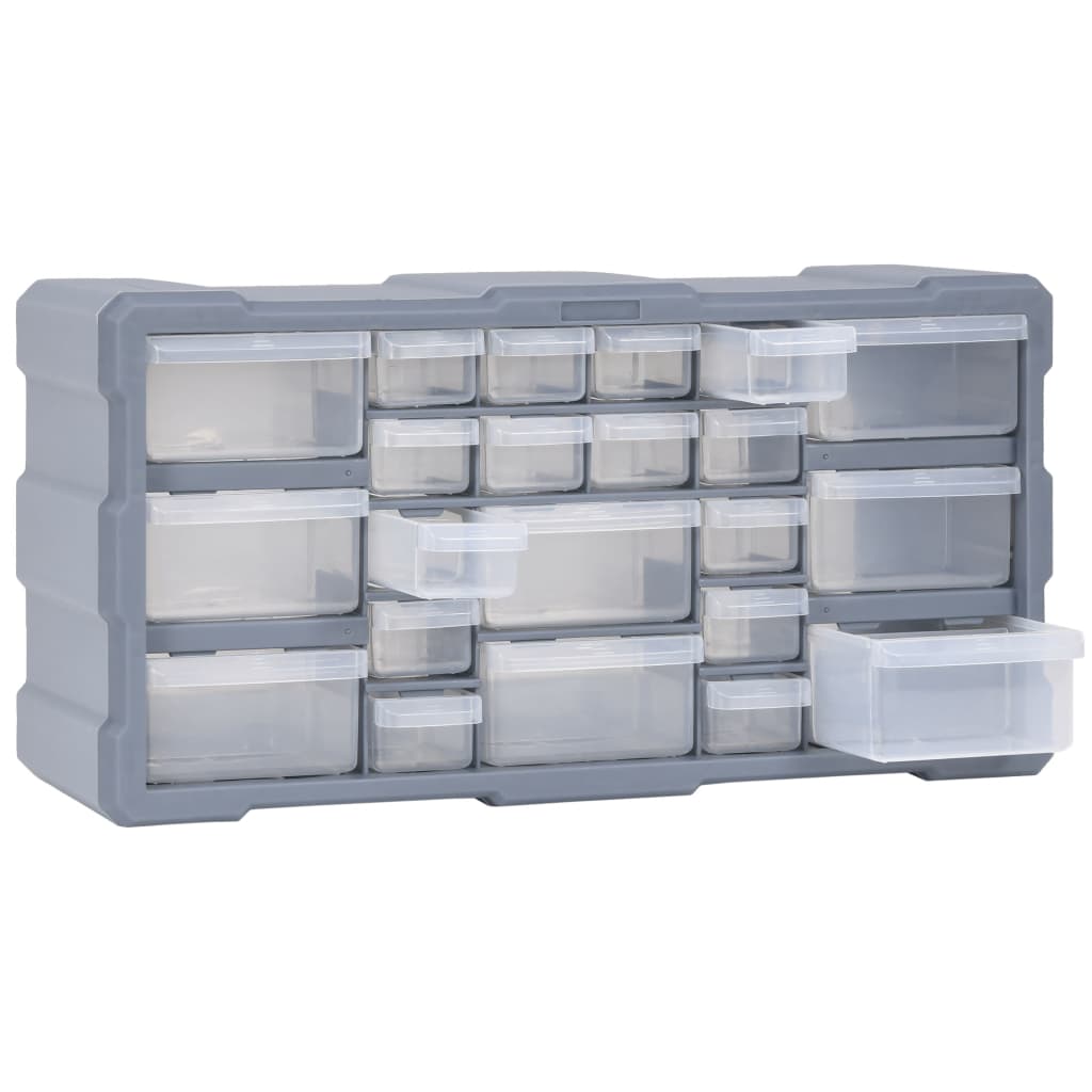 Multi-drawer organizer with 22 drawers 49x16x25.5 cm