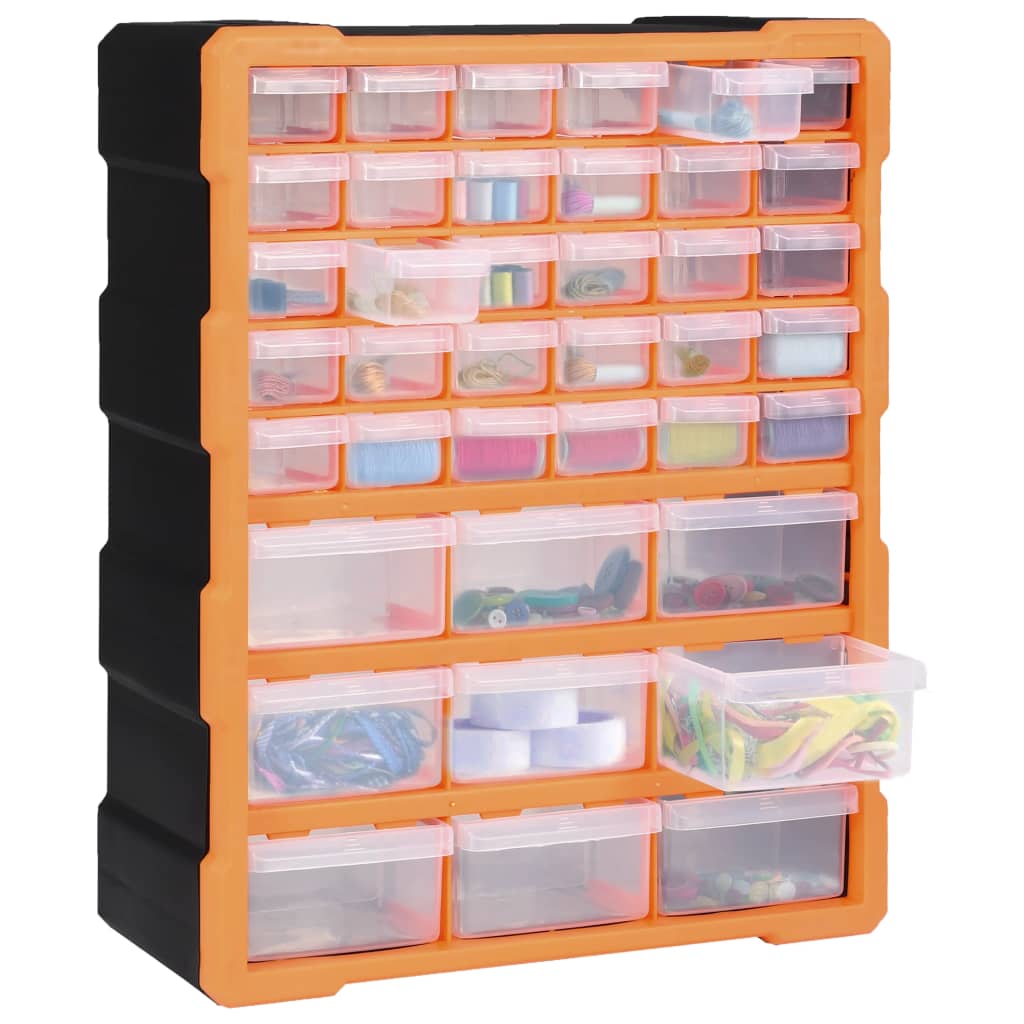 Multi-drawer organizer with 39 drawers 38x16x47 cm