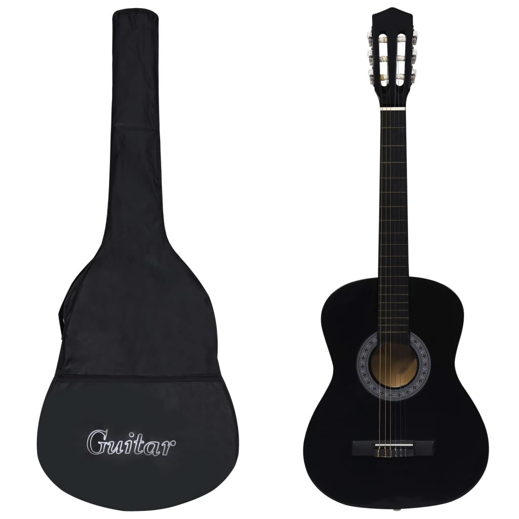 Classical Guitar for Beginners with Bag Black 3/4 36"
