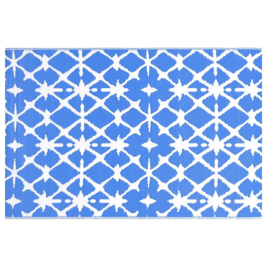 Outdoor-Teppich Blau und Weiß 160x230 cm PP