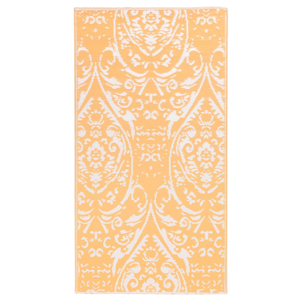 Outdoor-Teppich Orange und Weiß 120x180 cm PP