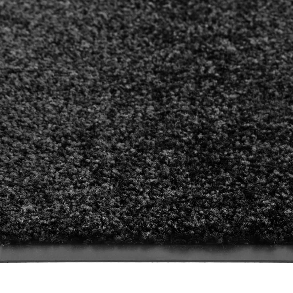 Doormat washable black 60x90 cm