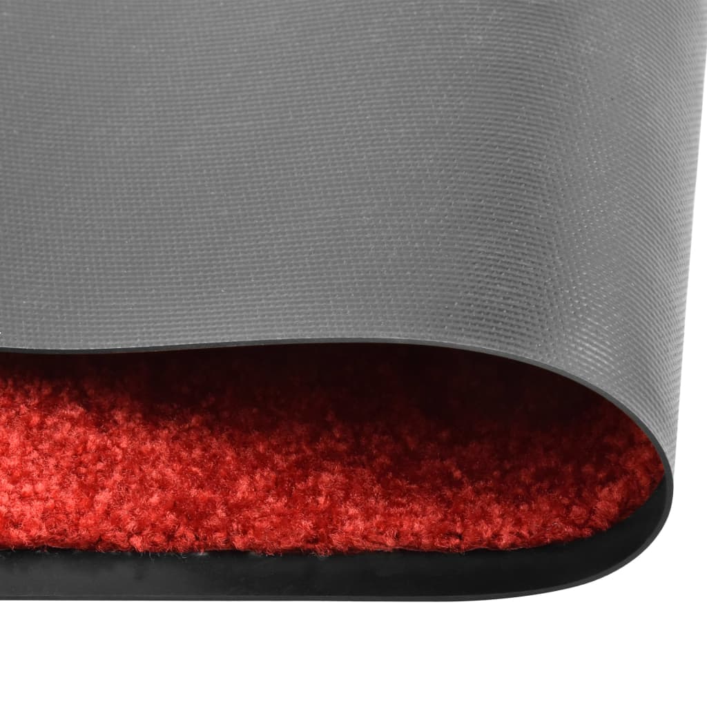 Doormat washable red 90x120 cm