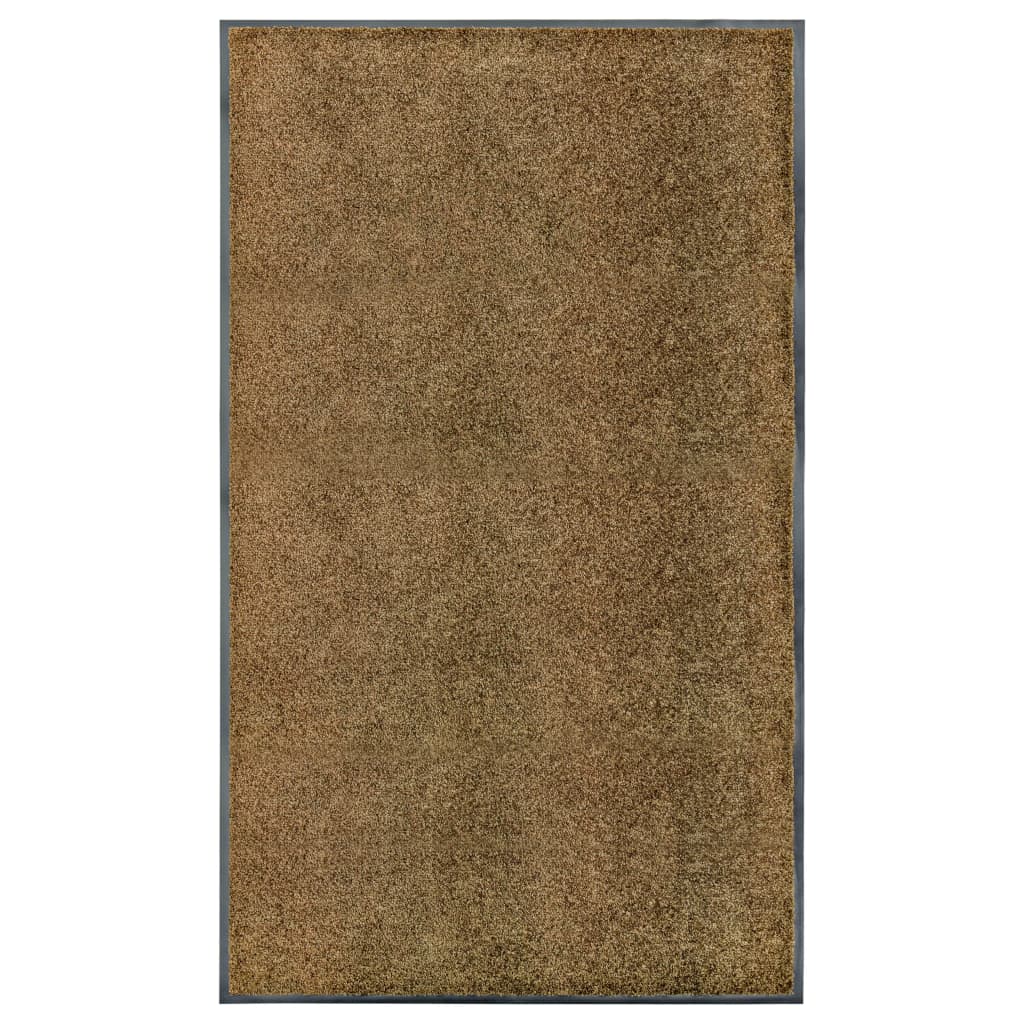 Doormat washable brown 90x150 cm