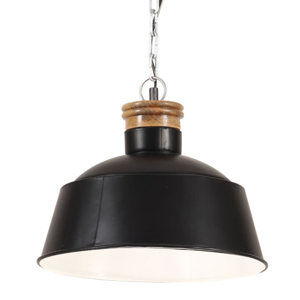Hanging lamp industrial style 32 cm black E27