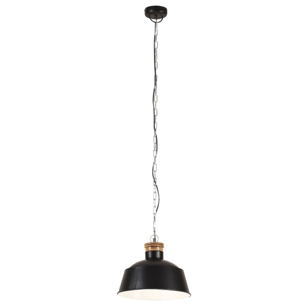 Hanging lamp industrial style 32 cm black E27