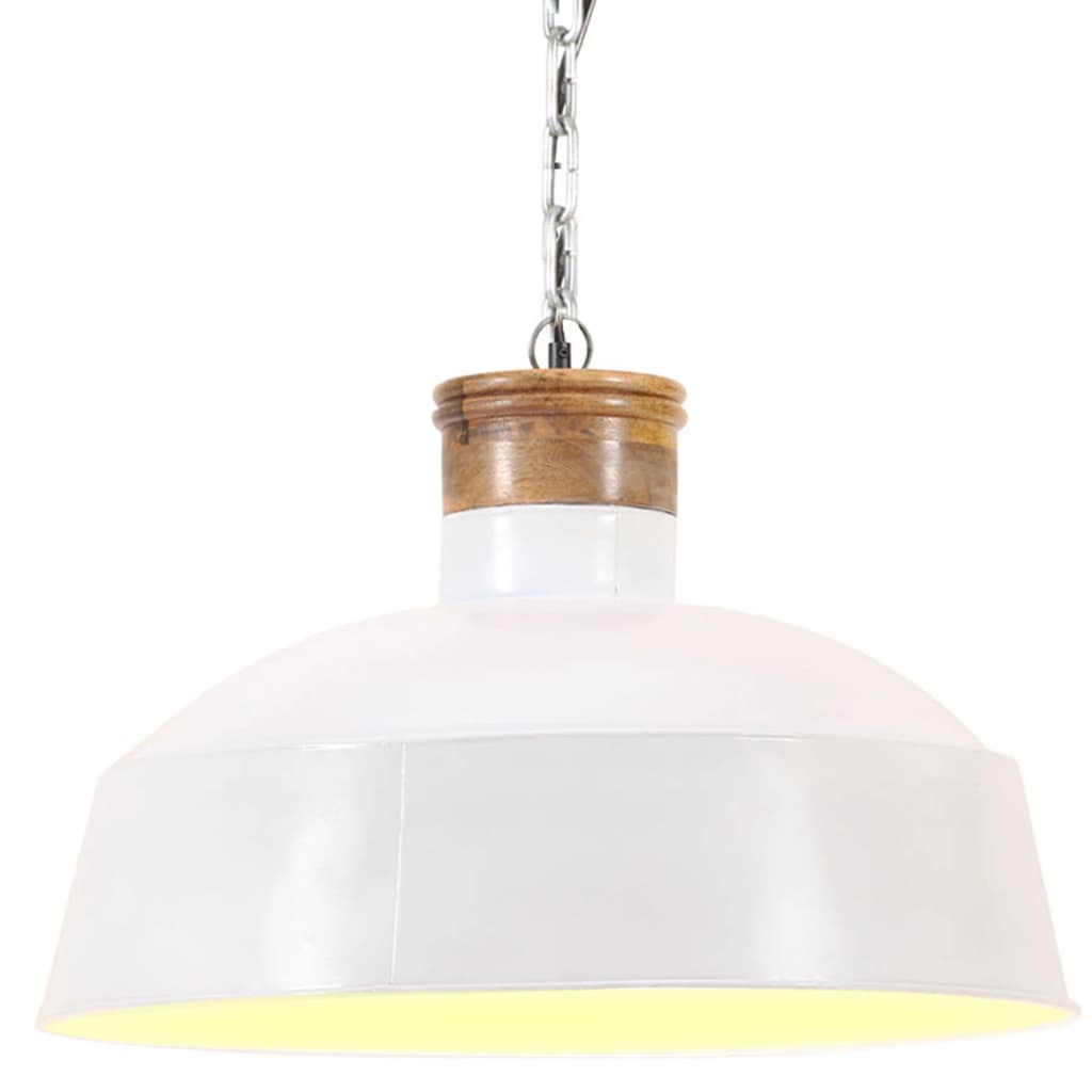 Hanging lamp industrial style 58 cm white E27