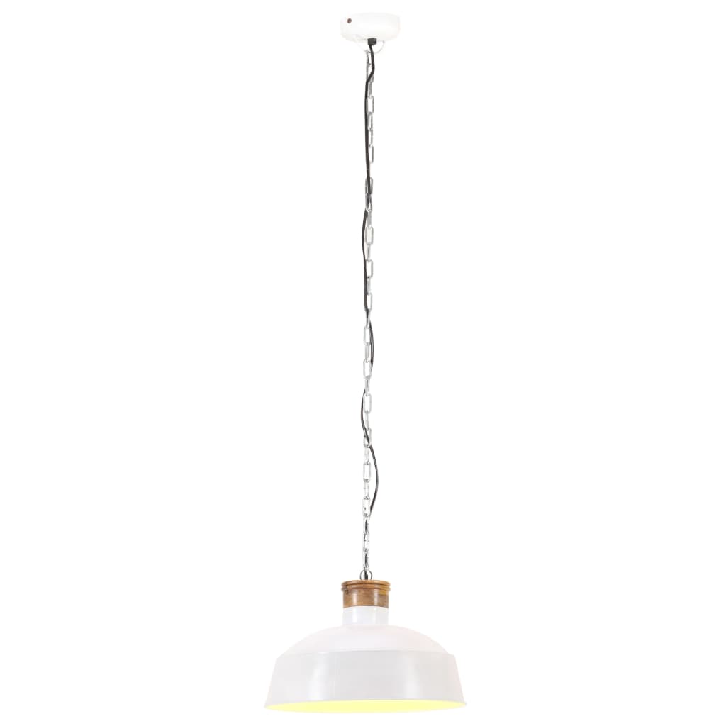 Hanging lamp industrial style 42 cm white E27