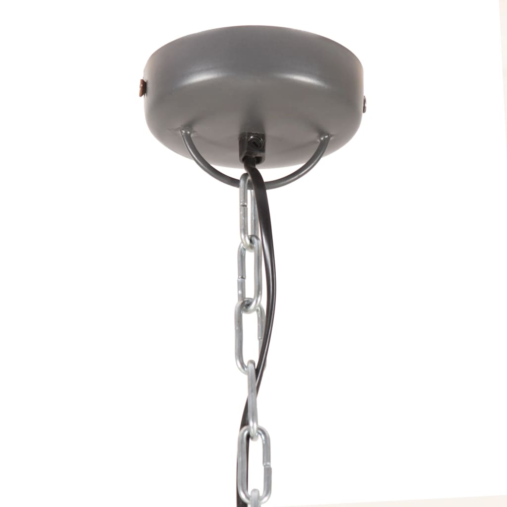 Hanging lamp industrial style 32 cm gray E27