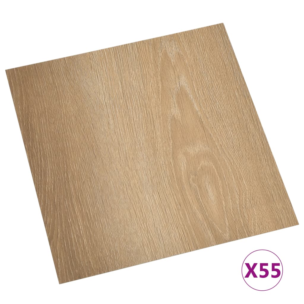 PVC tiles self-adhesive 55 pieces 5.11 m² brown