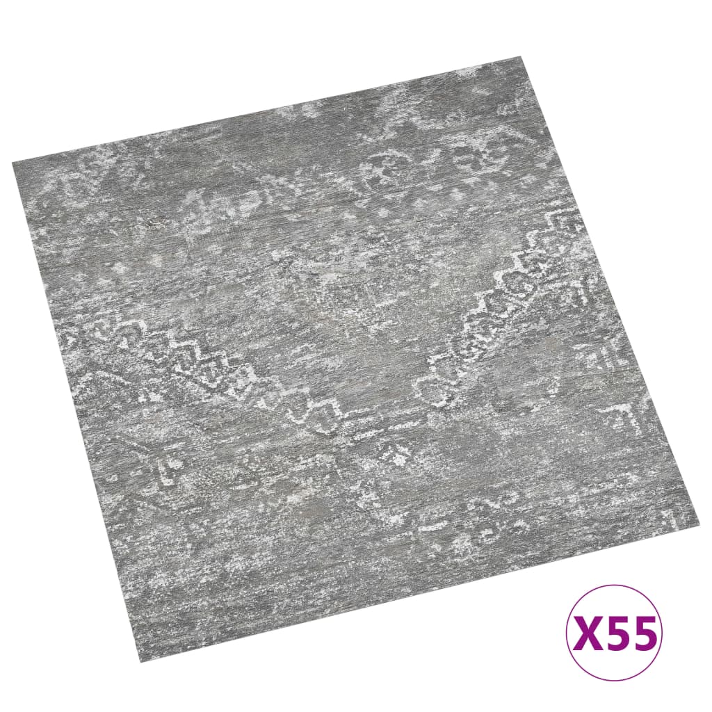 PVC tiles self-adhesive 55 pieces 5.11 m² concrete gray