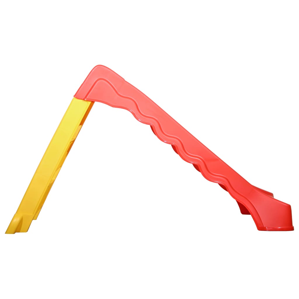 Foldable Slide for Children Indoor Outdoor Red and Yellow