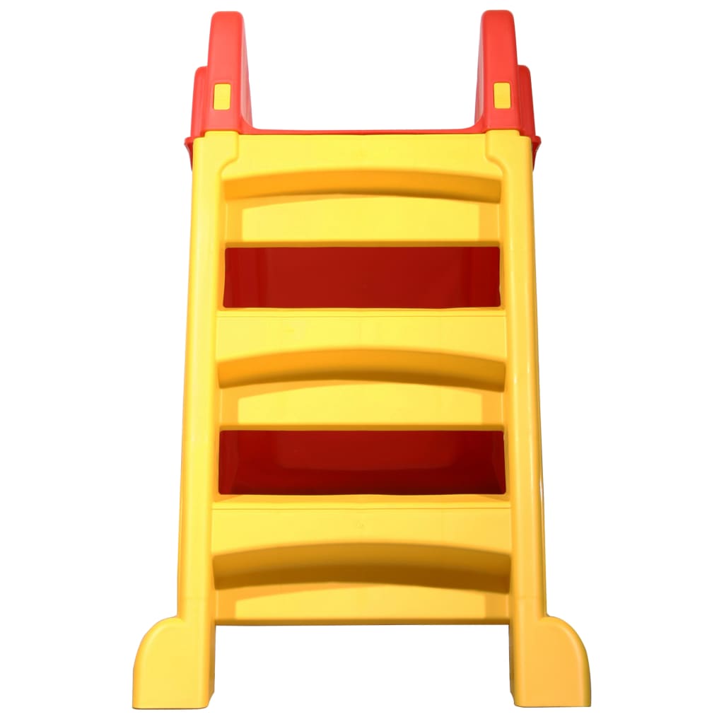 Foldable Slide for Children Indoor Outdoor Red and Yellow