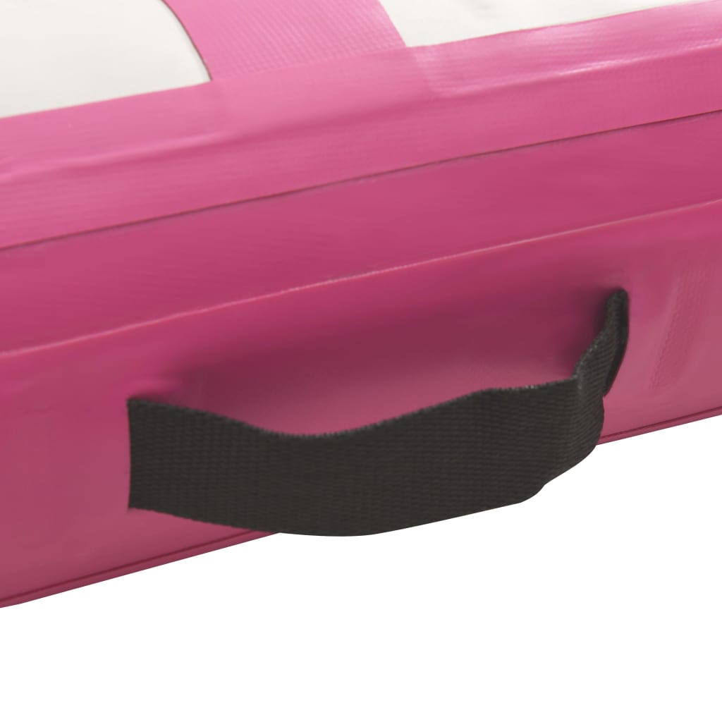 Inflatable gymnastics mat with pump 60x100x15 cm PVC pink