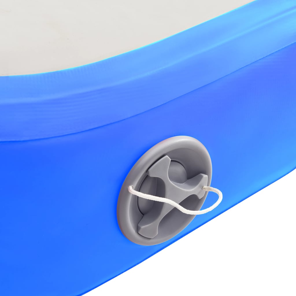 Inflatable gymnastics mat with pump 60x100x15 cm PVC blue