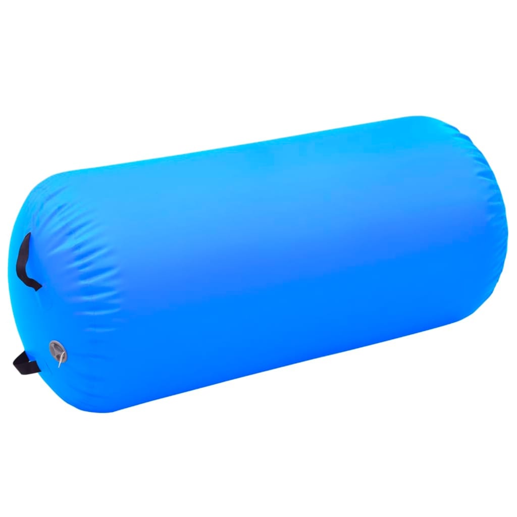 Inflatable gymnastics roll with pump 120x90 cm PVC blue