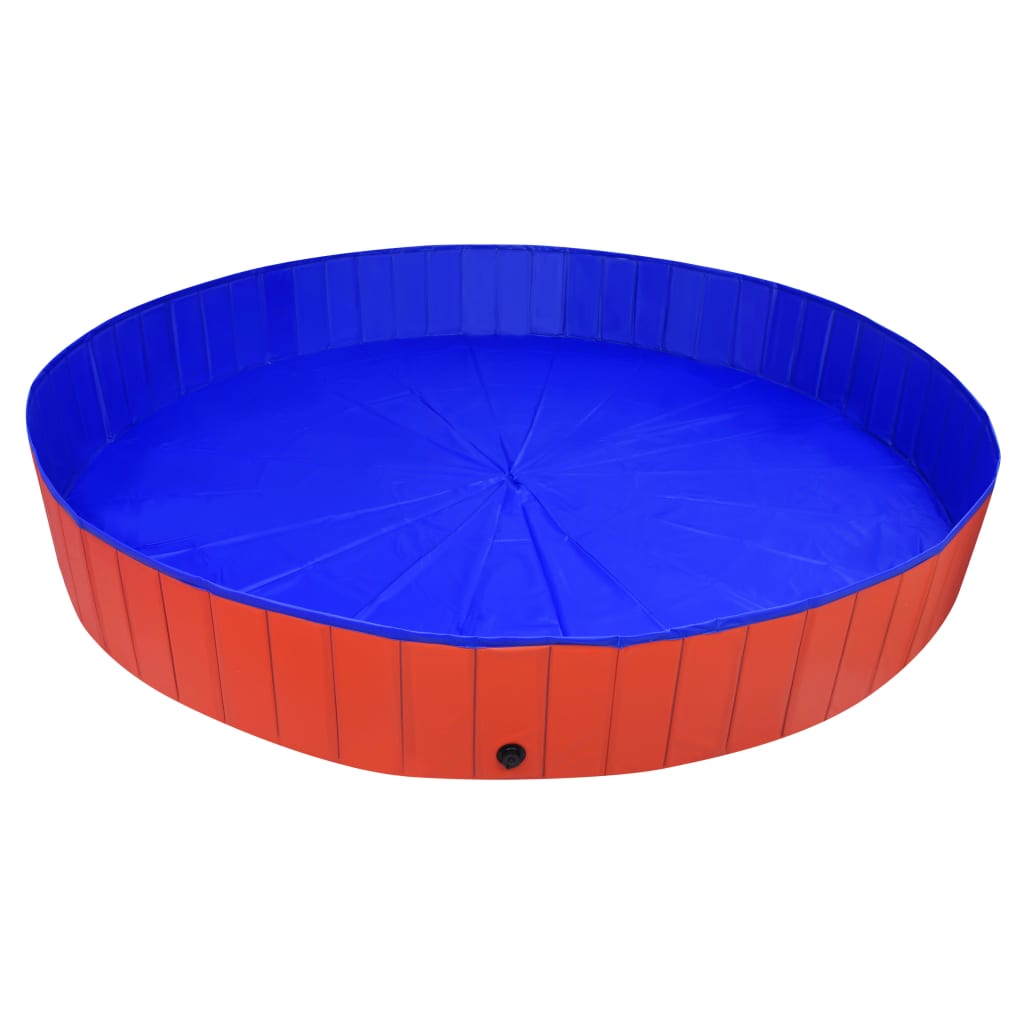 Dog pool foldable red 300x40 cm PVC