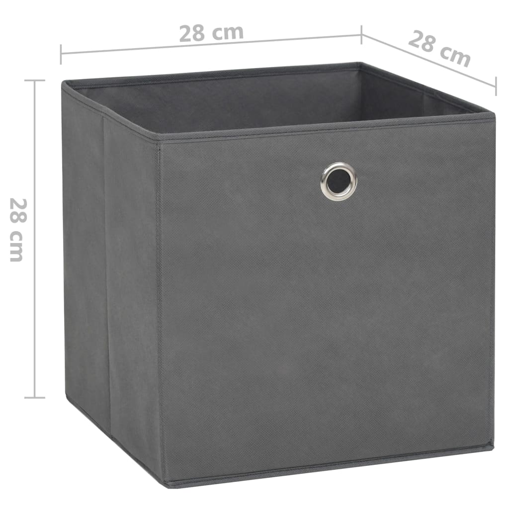 Storage boxes 4 pcs. Non-woven fabric 28x28x28 cm gray