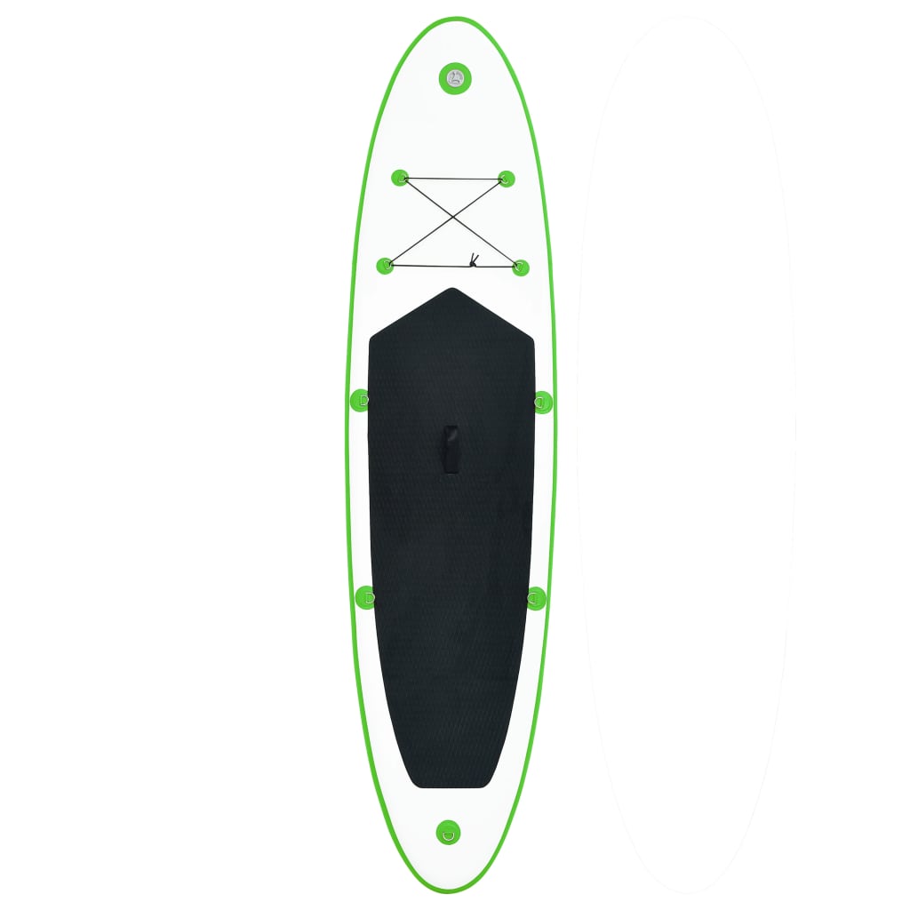 Aufblasbares Stand Up Paddle Board Set Grün und Weiß