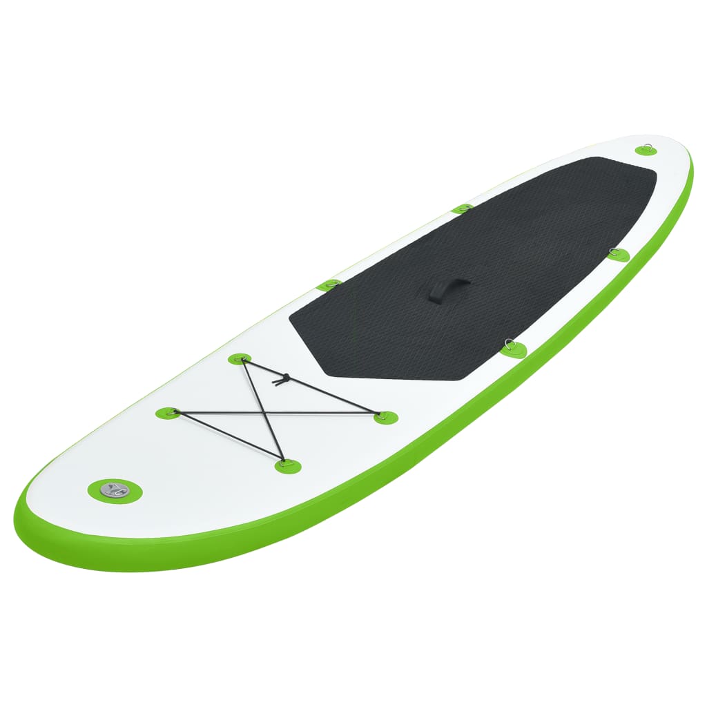 Aufblasbares Stand Up Paddle Board Set Grün und Weiß