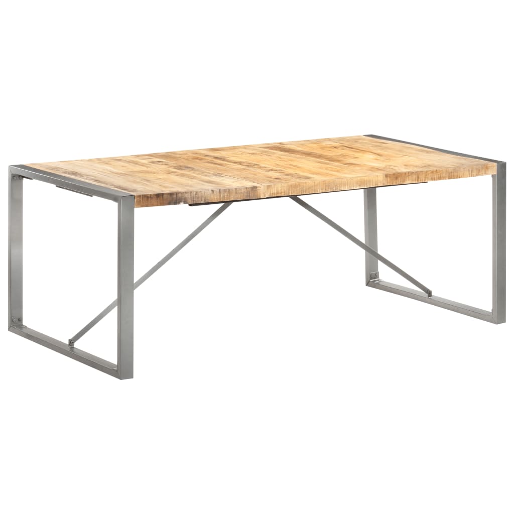 Dining table 200x100x75 cm Rough solid mango wood