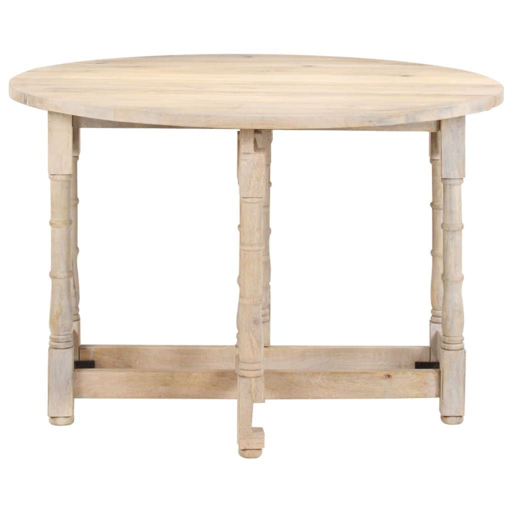 Dining table round 110x76 cm solid mango wood