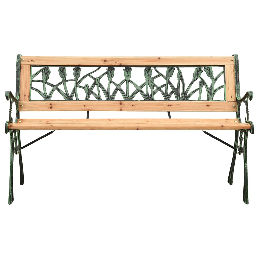 Garden bench 122 cm cast iron and solid fir wood