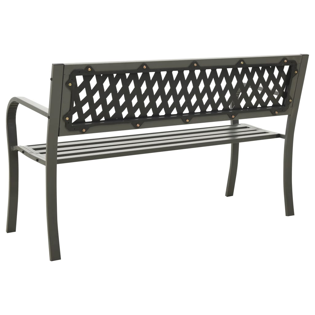 Garden bench 125 cm steel gray