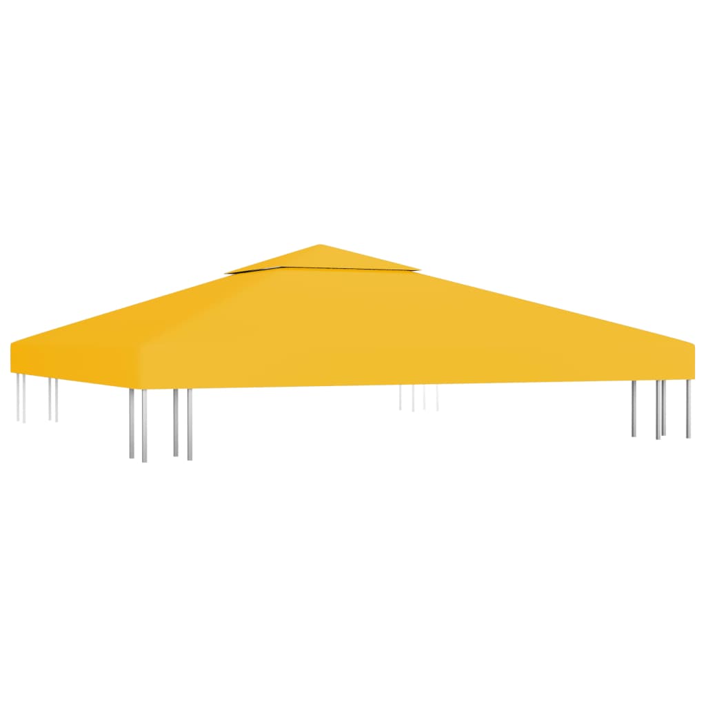 Pavillon-Dachplane mit Kaminabzug 310 g/m² 3x3 m Gelb
