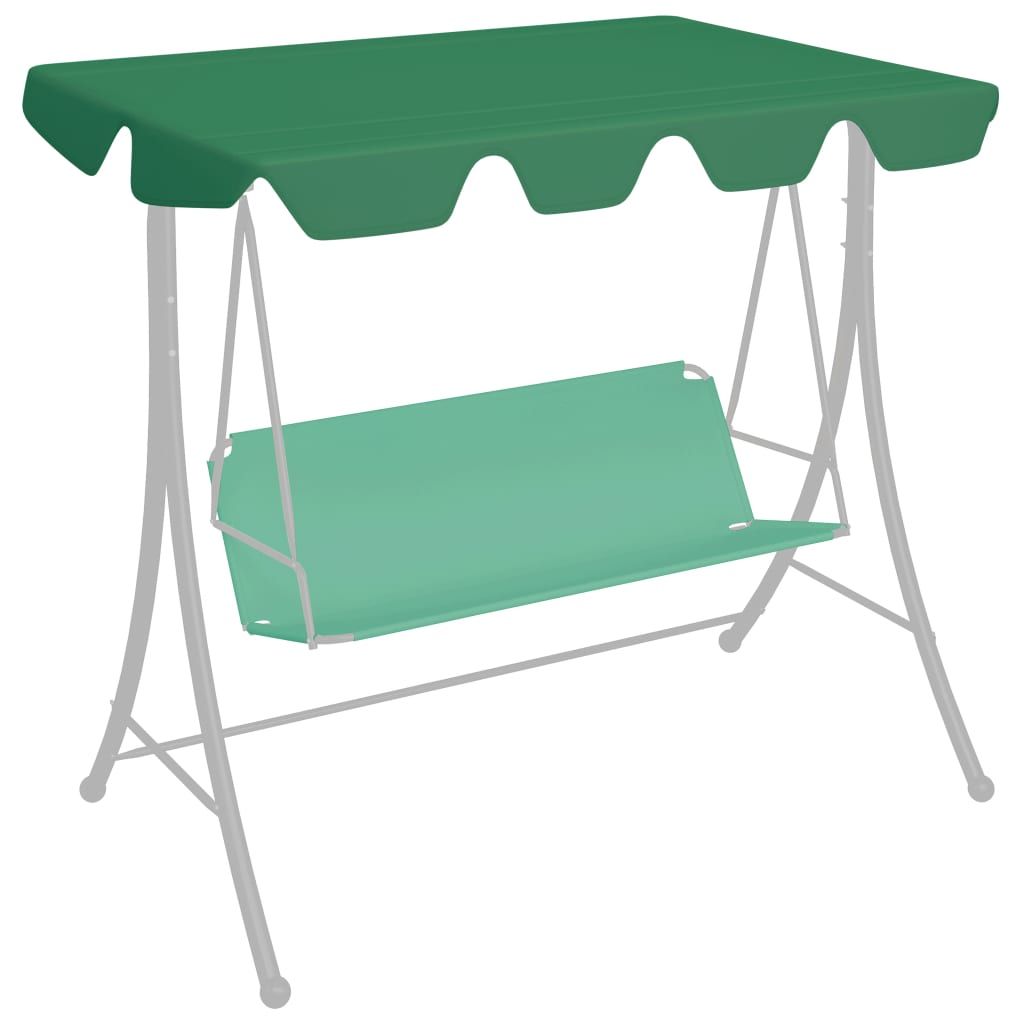 Replacement roof for porch swing green 188/168x110/145 cm