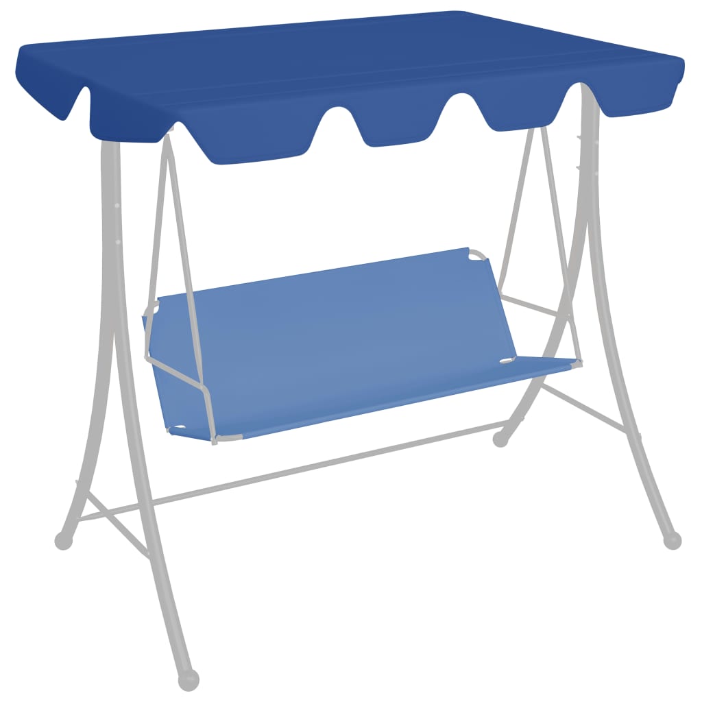 Replacement roof for porch swing blue 188/168x110/145 cm