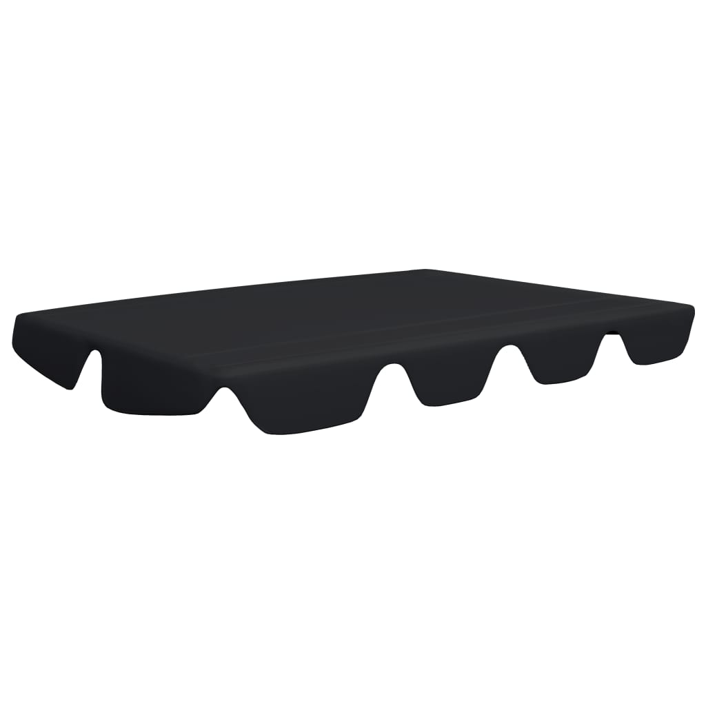 Replacement roof for porch swing black 188/168x110/145 cm