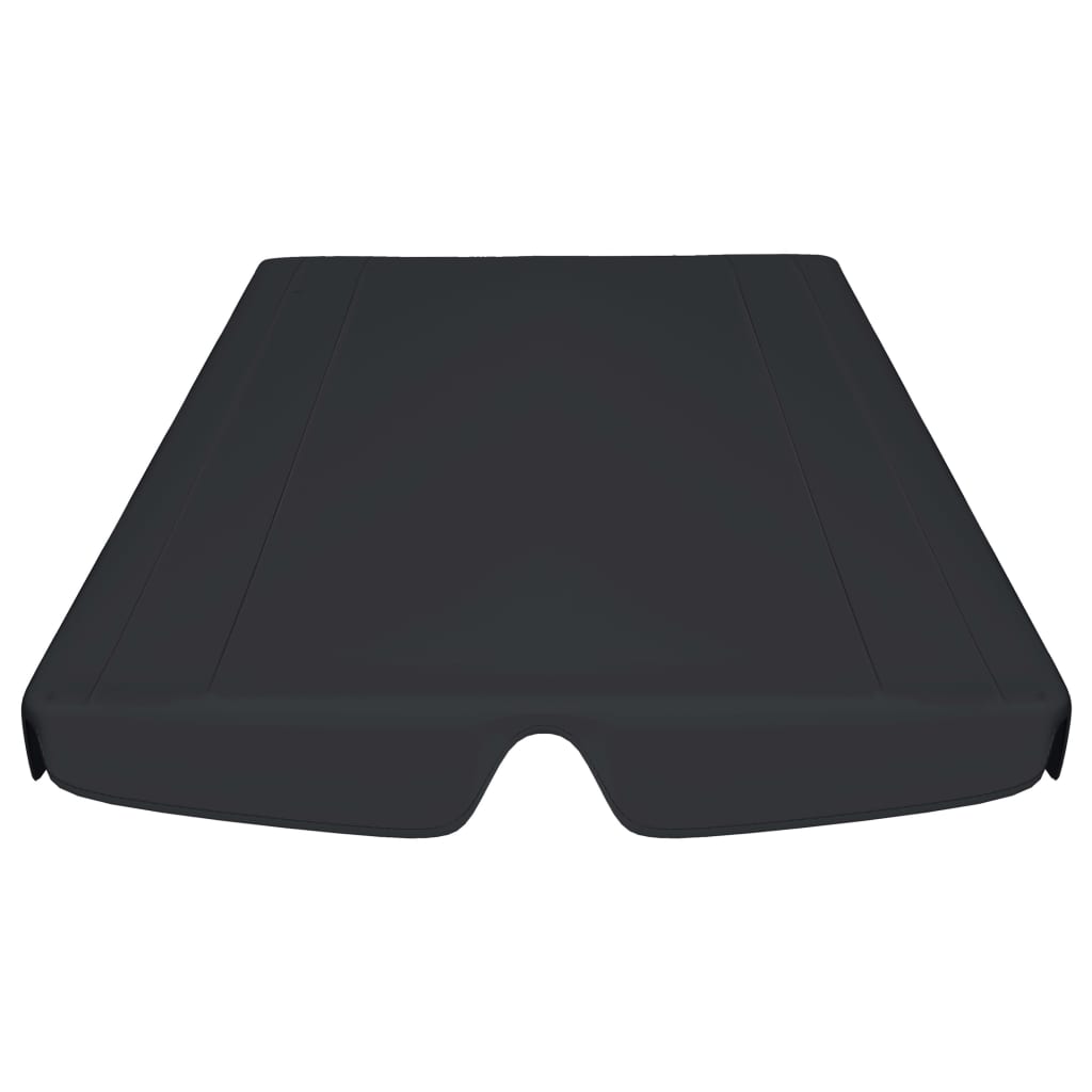 Replacement roof for porch swing black 150/130x70/105 cm