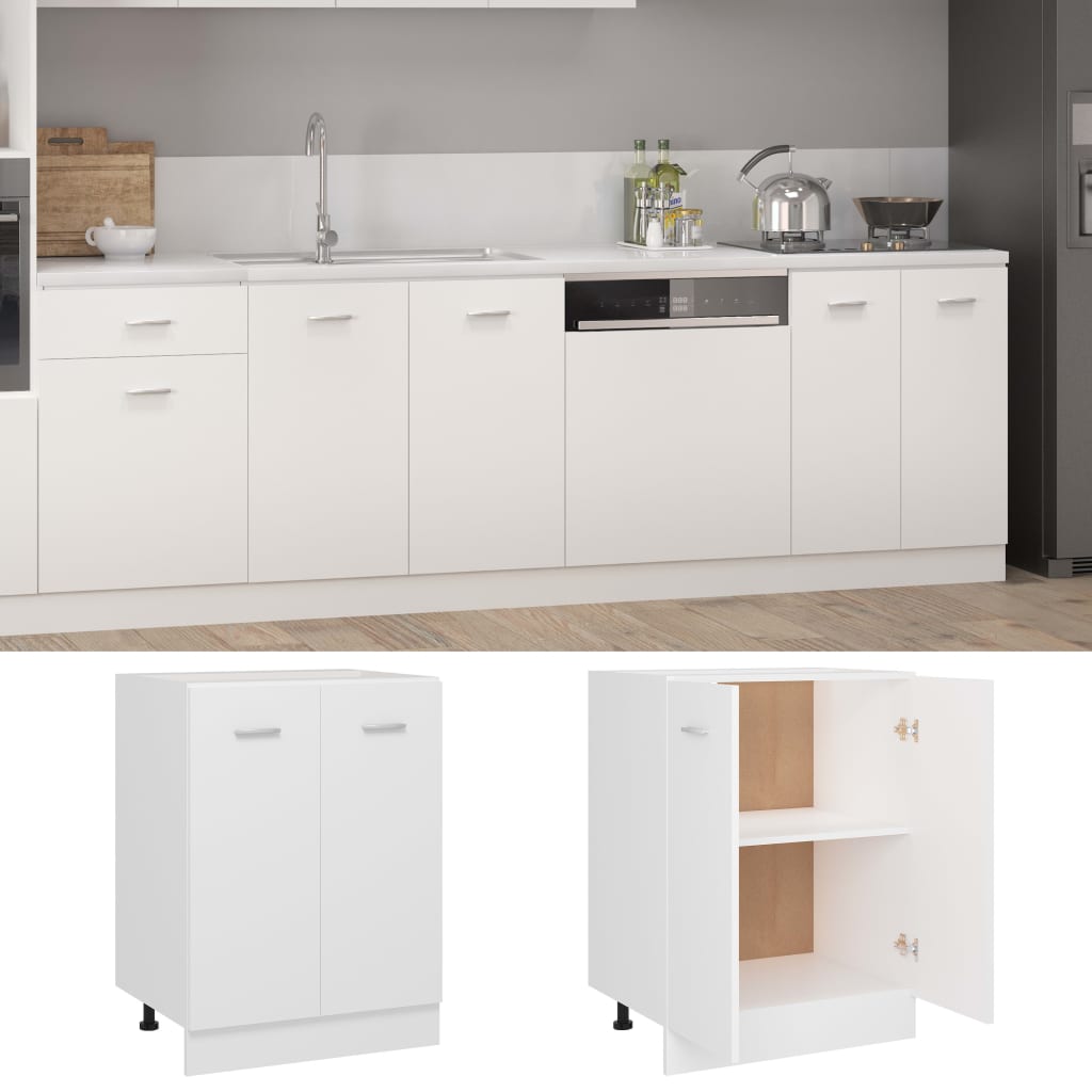 Base cabinet white 60x46x81.5 cm made of wood material