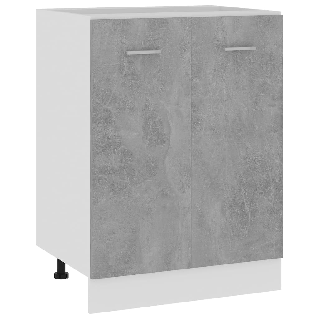 Base cabinet concrete gray 60x46x81.5 cm made of wood material