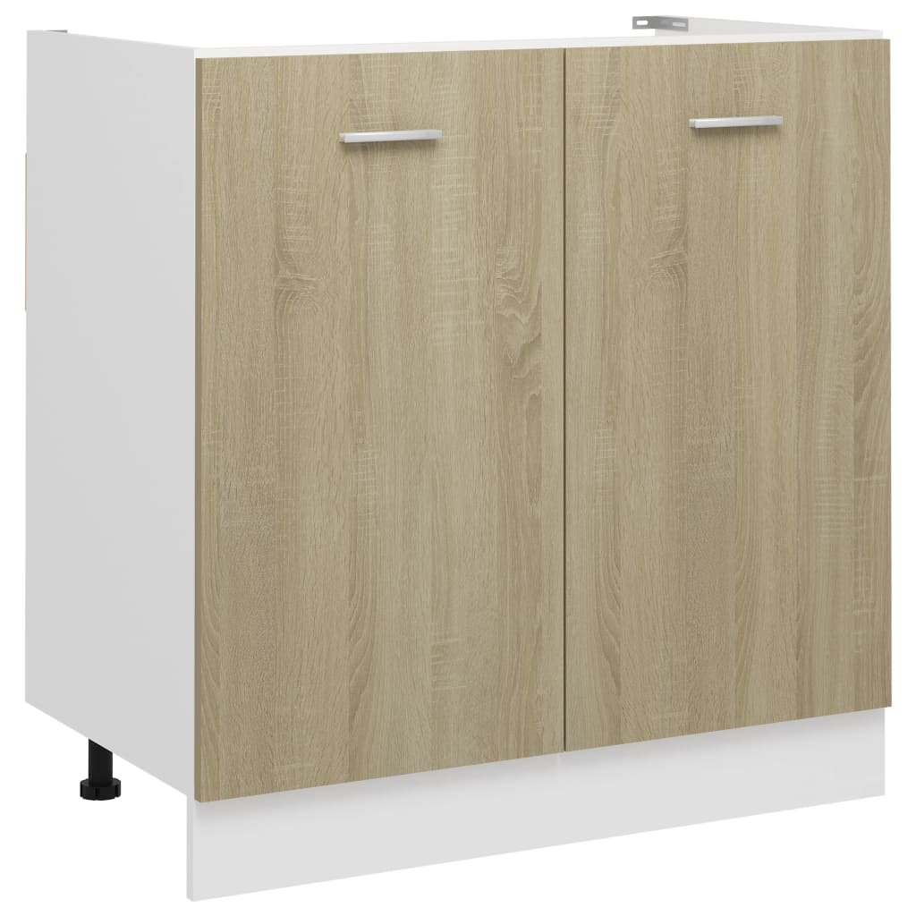 Sink base cabinet Sonoma oak 80x46x81.5 cm wood material