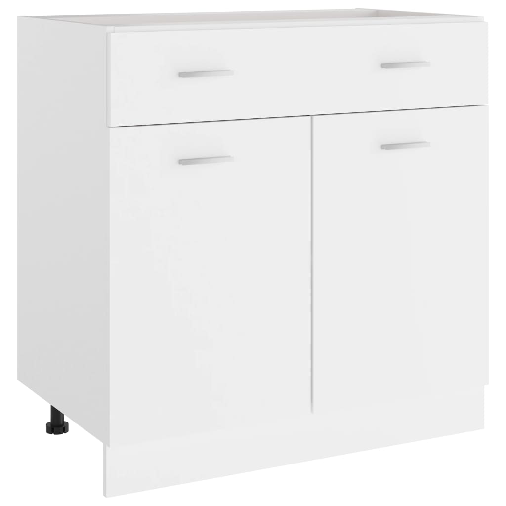Drawer base cabinet white 80x46x81.5 cm made of wood material