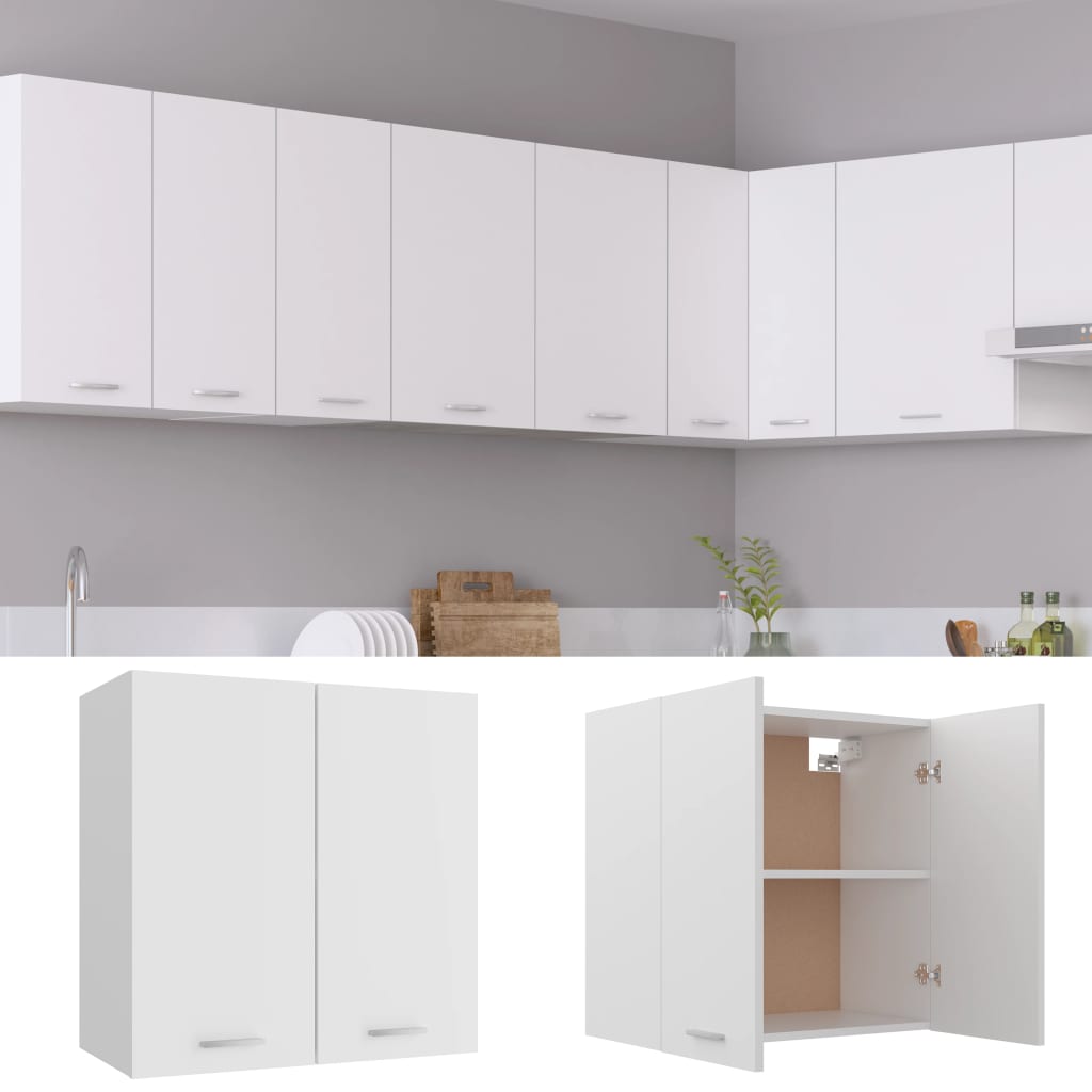 Wall cabinet white 60x31x60 cm made of wood
