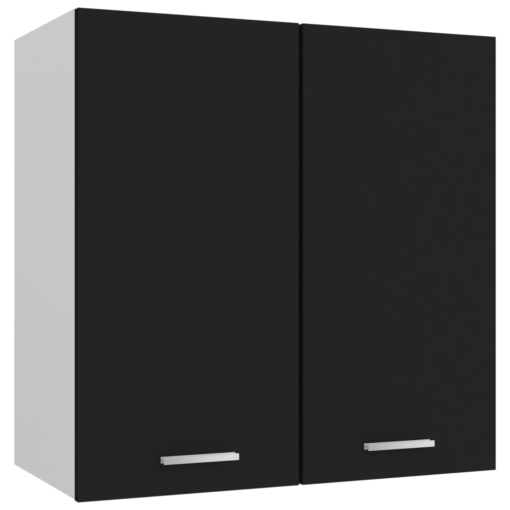 Wall cabinet black 60x31x60 cm made of wood material