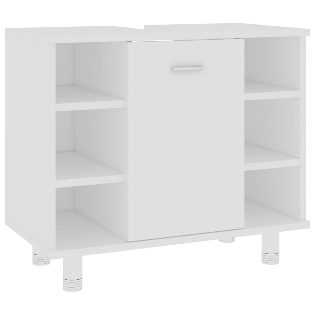 Bathroom cabinet white 60x32x53.5 cm made of wood