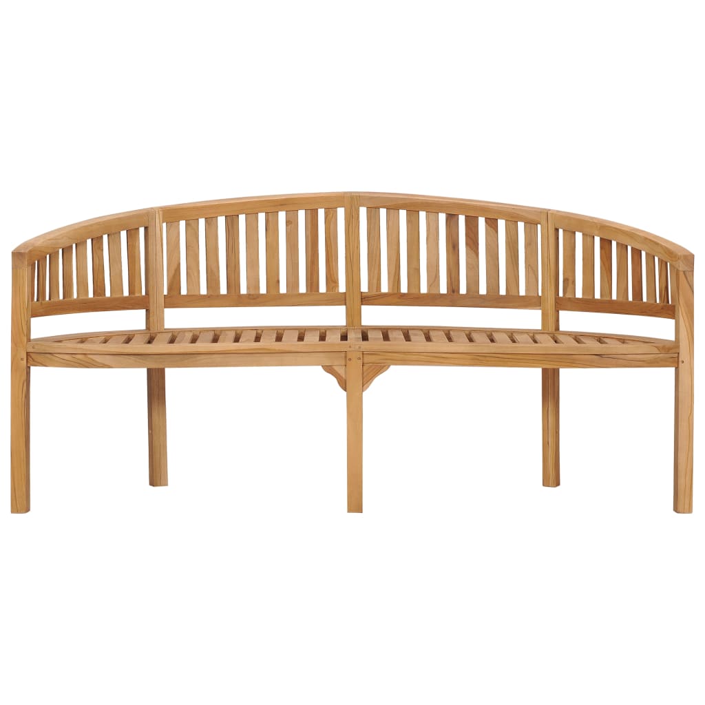 Banana-shaped bench 180 cm solid teak wood