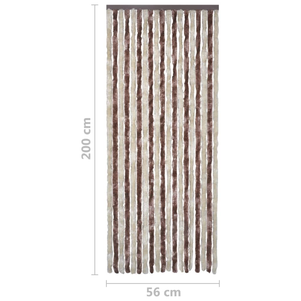 Insect protection curtain beige and light brown 56x200 cm chenille