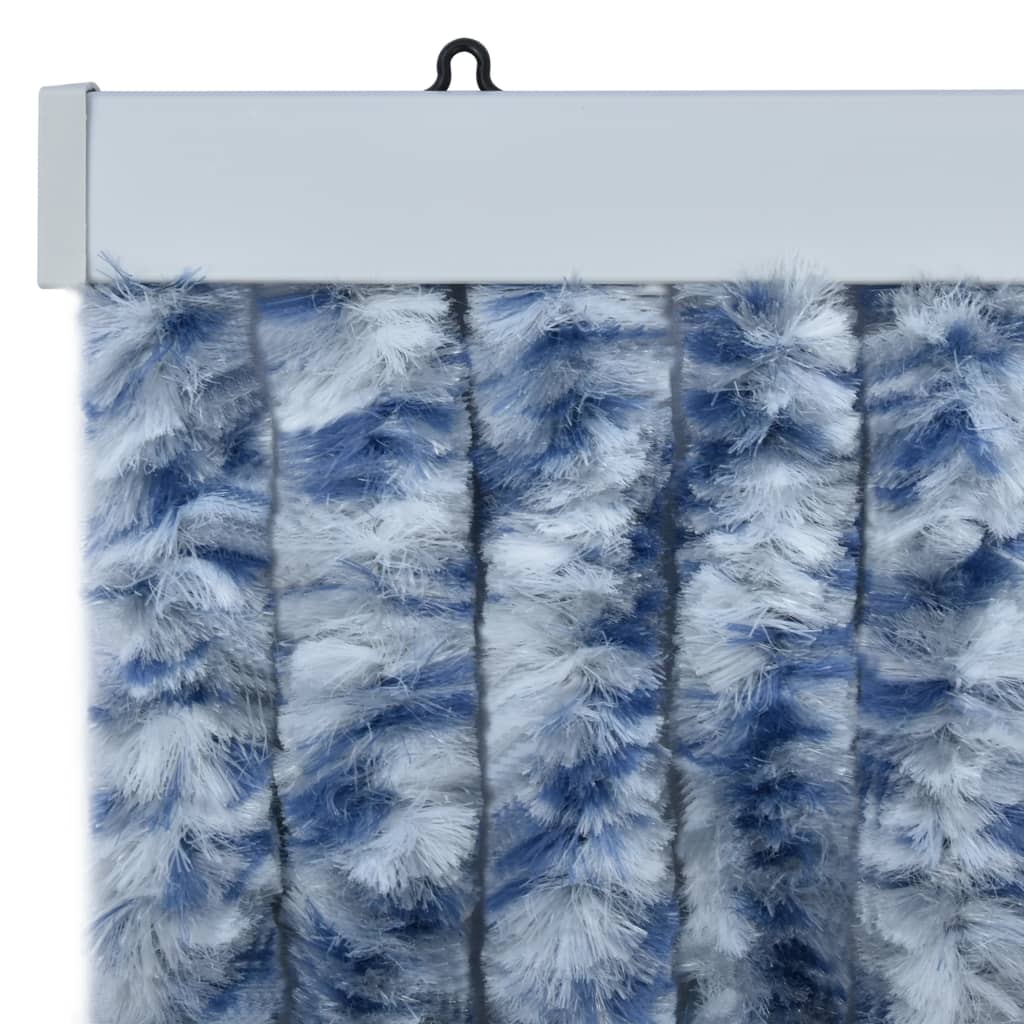 Insect screen curtain blue and white 56x200 cm chenille