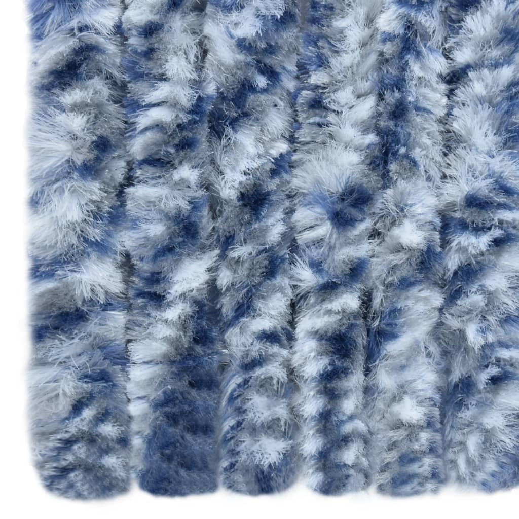 Insect screen curtain blue and white 90x200 cm chenille