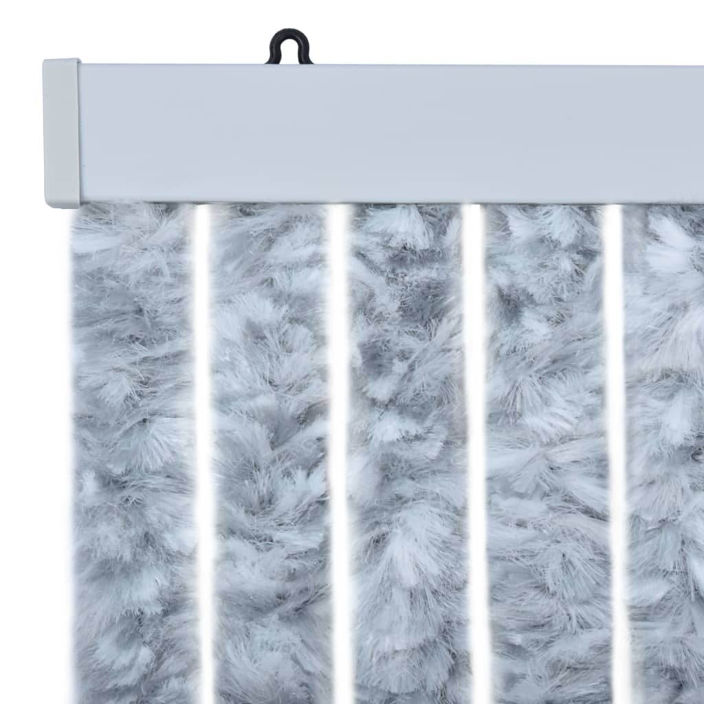 Insect protection curtain white and gray 56x200 cm chenille