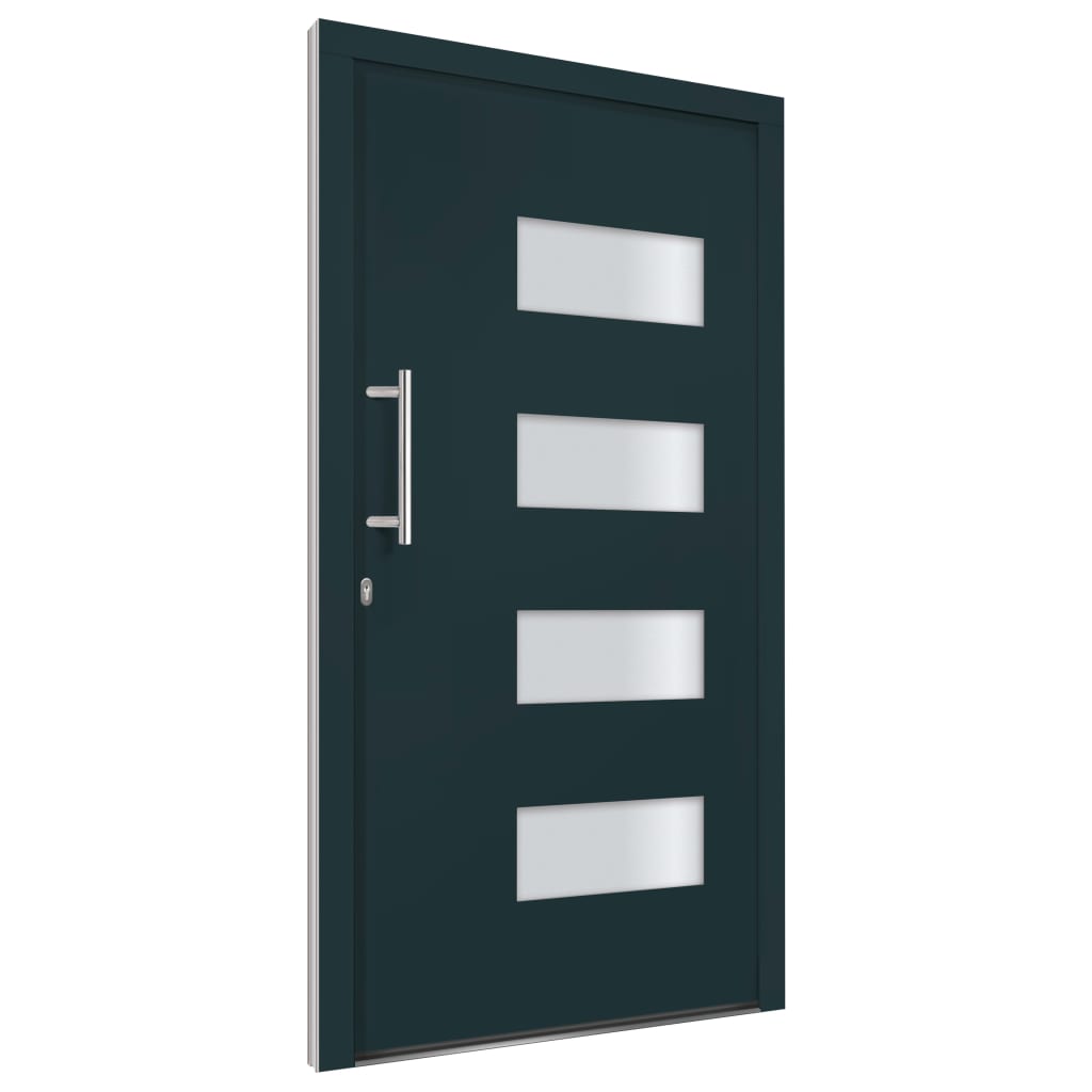 Front door aluminum and PVC anthracite 110x210 cm